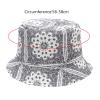 Women Summer Paisley Bucket Hat Reversible Cotton Fisherman Cap Beach Hat Trendy Print Travel Sun Hats for Teen Girls view 3