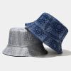 Women Summer Paisley Bucket Hat Reversible Cotton Fisherman Cap Beach Hat Trendy Print Travel Sun Hats for Teen Girls view 4