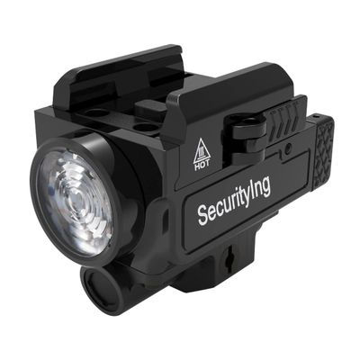 SecurityIng Tactical Light & Green Laser Combo, 800 Lumens Compact Rail Mounted Flashlight with Strobe, Type-C Rechargeable for Standard Picatinny Rails