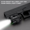 SecurityIng Tactical Light & Green Laser Combo, 800 Lumens Compact Rail Mounted Flashlight with Strobe, Type-C Rechargeable for Standard Picatinny Rails view 3