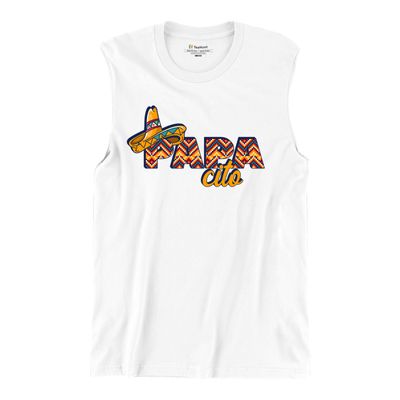 Funny Papacito Cinco De Mayo Muscle Shirt Mexican May 5 Sombrero Men's White Small