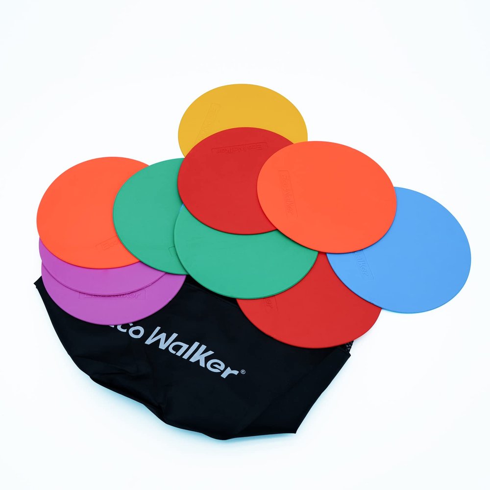 Eco Walker 6inch Non-Skid Flat Cone Spot Markers for Sports Speed Agility Training (Without Hole)
