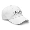 Unstoppable Hat Positive Affirmations Confidence Inspiring Baseball Cap Dad hat White view 2