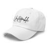 Unstoppable Hat Positive Affirmations Confidence Inspiring Baseball Cap Dad hat White view 3