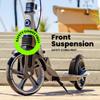 Aero Big Wheels Kick Scooter for Kids 8-12, Teens & Adults | Hand Brake, Rubber Deck Mat & Shock Absorption | Foldable & Height Adjustable, 220lbs Max view 2