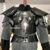 Nautical-Mart Medieval Mina Armour Set Larp Armor Cosplay Costume - Cuirass, Pauldron, Gorget,Tasset (Complete Armor Set, Black) view 2