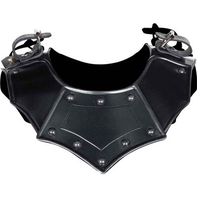 Nautical-Mart Medieval Mina Armour Set Larp Armor Cosplay Costume - Cuirass, Pauldron, Gorget,Tasset (Gorget Armor, Black)