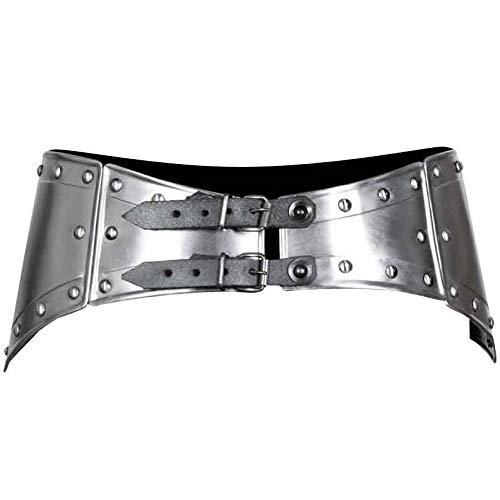 Nautical-Mart Medieval Mina Armour Set Larp Armor Cosplay Costume - Cuirass, Pauldron, Gorget,Tasset (Tasset Armor, Silver)