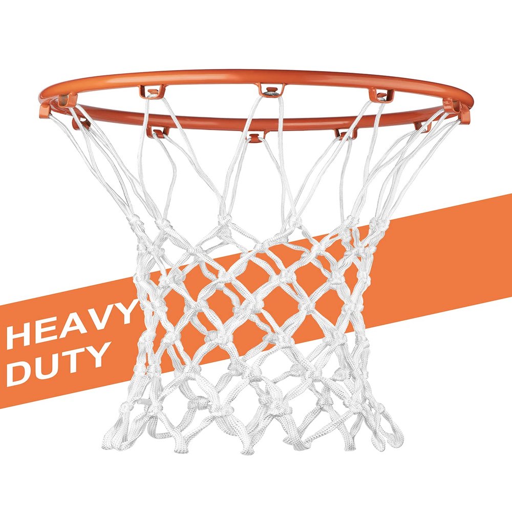 XXXYYY White Basketball Net Outdoor Heavy Duty, 2022 Newest Professional On-Court Quality [6.88Ounce], Fits Outdoor Standard Size Hoop, All Weather Anti Whip-12 Loops