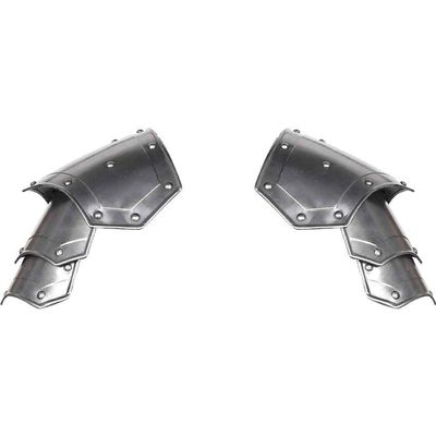 Nautical-Mart Medieval Mina Armour Set Larp Armor Cosplay Costume - Cuirass, Pauldron, Gorget,Tasset (Pauldron Armor, Silver)