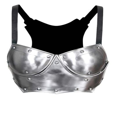 Nautical-Mart Medieval Mina Armour Set Larp Armor Cosplay Costume - Cuirass, Pauldron, Gorget,Tasset (Cuirass Armor, Silver)