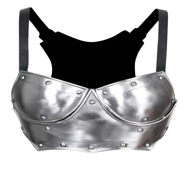 Nautical-Mart Medieval Mina Armour Set Larp Armor Cosplay Costume - Cuirass, Pauldron, Gorget,Tasset (Cuirass Armor, Silver)