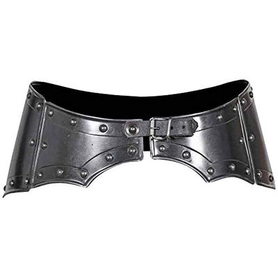 Nautical-Mart Medieval Mina Armour Set Larp Armor Cosplay Costume - Cuirass, Pauldron, Gorget,Tasset (Tasset Armor, Black)