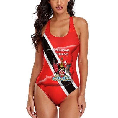 Calculay Trinidad and Tobago Flag Sexy Women's Swimwear New One Piece Bikini Set