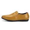 Easy to Put and Remove. Driving Moccasins Smoking Loafer for Men Genuine Leather Round Toe Stitching Details Anti-Slip Flexible Lightweight Resistant Driving Slip on for All Occasions Yellowish Brown view 2