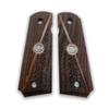 1911 Original Series US Logo Wooden 1911 Grips, Ambi Safety Cut, Handgun Grips, Pistol Grips, 1911 Wood Grips, 1911 Grips for Full Size, 1911 Accessories, Gift for Veterans (Silver Metal Logo 1911) view 1