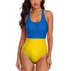Calculay Ukrainian Flag Sexy Women's Swimwear New One Piece Bikini Set view 1