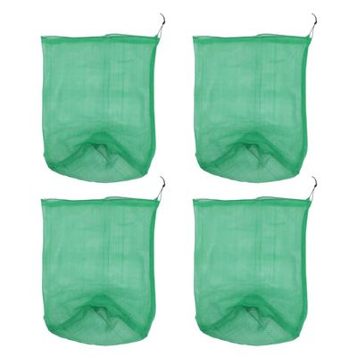 BESPORTBLE 4pcs Portable Fishing Net Bag Quick-Drying Nylon Fish Catcher Drawstring Lightweight Design for Fishing Diving and Outdoor Activities Bottom Depth