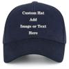 Custom Baseball Cap with Your Text/Image, Personalized Adjustable Trucker Hats,Unisex Sun Plain Cap Mom Gifts, Best Dad Hats Navy view 1
