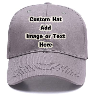 Custom Baseball Cap with Your Text/Image, Personalized Adjustable Trucker Hats,Unisex Sun Plain Cap Mom Gifts, Best Dad Hats Gray