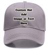 Custom Baseball Cap with Your Text/Image, Personalized Adjustable Trucker Hats,Unisex Sun Plain Cap Mom Gifts, Best Dad Hats Gray view 1