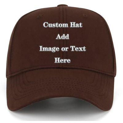 Custom Baseball Cap with Your Text/Image, Personalized Adjustable Trucker Hats,Unisex Sun Plain Cap Mom Gifts, Best Dad Hats Brown