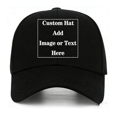 Custom Baseball Cap with Your Text/Image, Personalized Adjustable Trucker Hats,Unisex Sun Plain Cap Mom Gifts, Best Dad Hats Black
