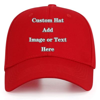 Custom Baseball Cap with Your Text/Image, Personalized Adjustable Trucker Hats,Unisex Sun Plain Cap Mom Gifts, Best Dad Hats Red
