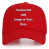 Custom Baseball Cap with Your Text/Image, Personalized Adjustable Trucker Hats,Unisex Sun Plain Cap Mom Gifts, Best Dad Hats Red view 1