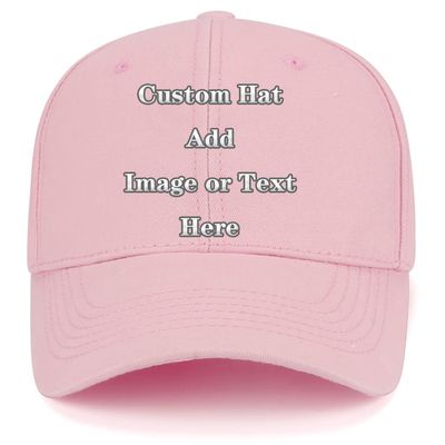 Custom Baseball Cap with Your Text/Image, Personalized Adjustable Trucker Hats,Unisex Sun Plain Cap Mom Gifts, Best Dad Hats Pink