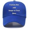 Custom Baseball Cap with Your Text/Image, Personalized Adjustable Trucker Hats,Unisex Sun Plain Cap Mom Gifts, Best Dad Hats Royal view 1