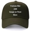 Custom Baseball Cap with Your Text/Image, Personalized Adjustable Trucker Hats,Unisex Sun Plain Cap Mom Gifts, Best Dad Hats Army Green view 1