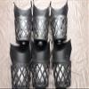 Cue Clean Championship Pro Pool Table Black 7 inch Webliner Pockets - Diamond Holes - Set/ 6 view 1