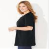Catherines Women's Plus Size Suprema Ultra-Soft Scoopneck Tee - 5X, Black Medallion view 4