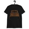 1975 Bronc Owner Orange Outline Art Graphic T-Shirt | Car Enthusiast Gift view 1