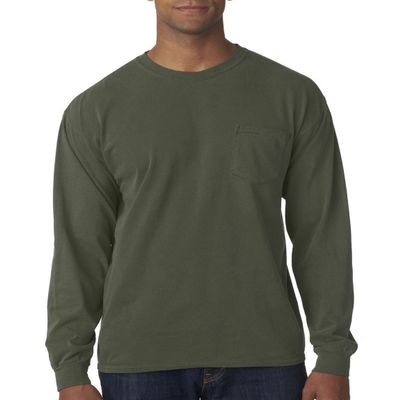 Comfort Colors Chouinard 4410 Long Sleeve Heavyweight Cotton Pocket Tee