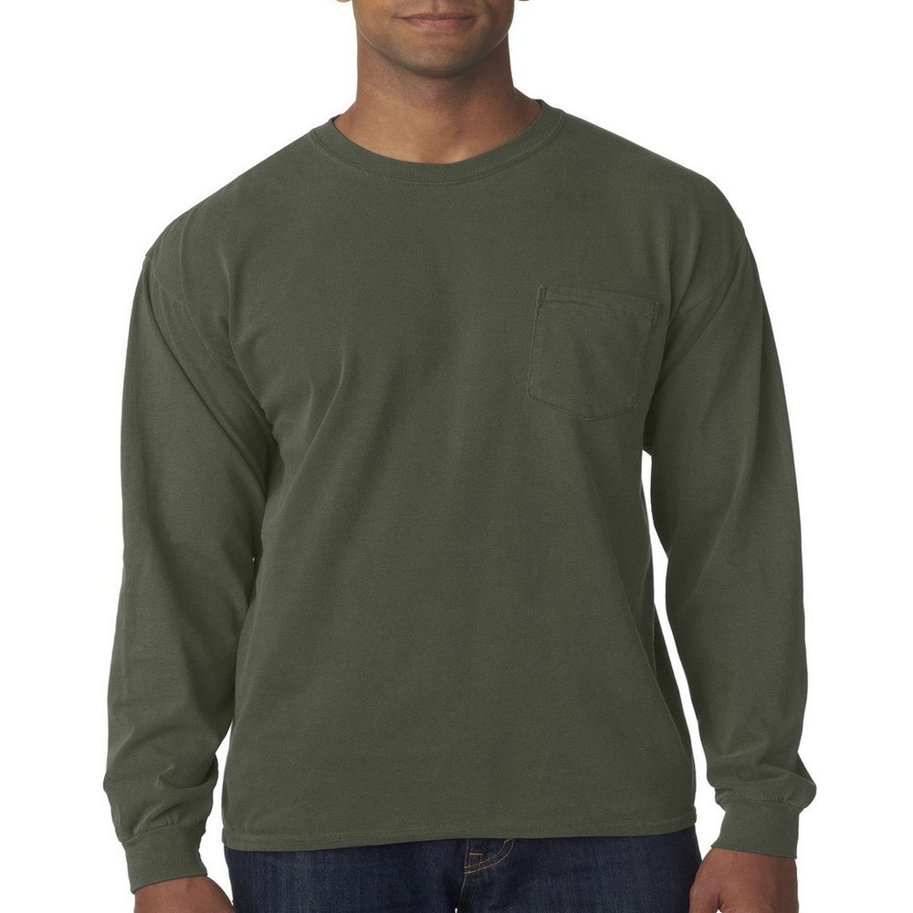 Comfort Colors Chouinard 4410 Long Sleeve Heavyweight Cotton Pocket Tee