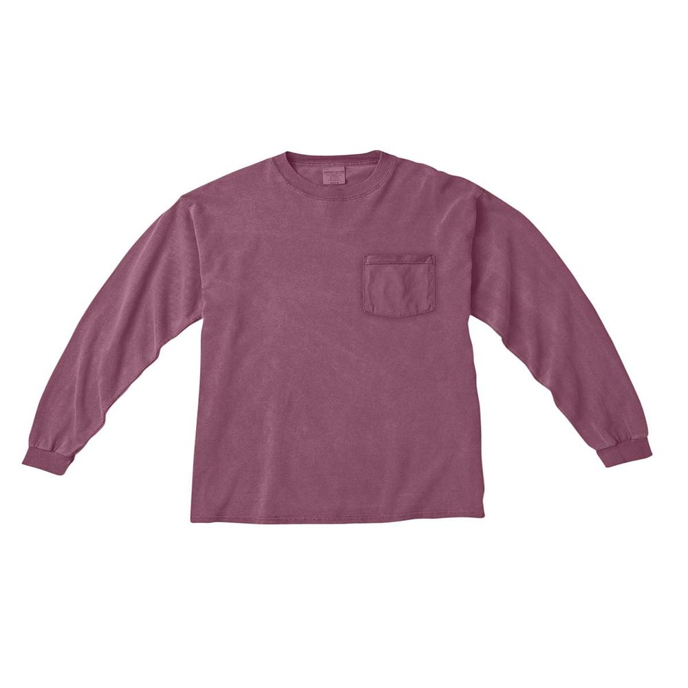 Comfort Colors Chouinard 4410 Long Sleeve Heavyweight Cotton Pocket Tee