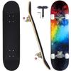 CAPARK Skateboards for Beginners Adults Youths Teens Kids Girls Boys 31 Inch Pro Complete Skate Boards 7 Layer Canadian Maple Double Kick Concave Longboards (Nebulae) view 1
