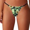 BAIKUTOUAN Heart Shaped Avocado Womens Sexy T Back Thong Underwear G String Print Panty Funny