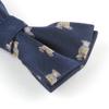 Eeleva Men's Paisley Design Formal Pre-Tied Bowtie, Striped Pattern Jacquard Clip-On Bow Tie (Bear Navy), 4.72 inch view 4