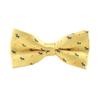 Eeleva Men's Paisley Design Formal Pre-Tied Bowtie, Striped Pattern Jacquard Clip-On Bow Tie (Dog Yellow), 4.72 inch view 1