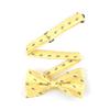 Eeleva Men's Paisley Design Formal Pre-Tied Bowtie, Striped Pattern Jacquard Clip-On Bow Tie (Dog Yellow), 4.72 inch view 2