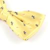 Eeleva Men's Paisley Design Formal Pre-Tied Bowtie, Striped Pattern Jacquard Clip-On Bow Tie (Dog Yellow), 4.72 inch view 4