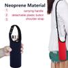 3 PCS Water Bottle Carrier with Shoulder Strap 16oz-21oz, TuNan Neoprene Sleeve Cup Holder Pouch with Carrying Handle for All Portable Sport Water Bottle -3 Colors view 2