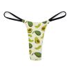 BAIKUTOUAN Cute Avocado Womens Sexy T Back Thong Underwear G String Print Panty Funny view 2