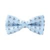Men's Paisley Design Formal Pre-Tied Bowtie, Striped Pattern Jacquard Clip-On Bow Tie (Fish Blue) view 1