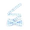 Men's Paisley Design Formal Pre-Tied Bowtie, Striped Pattern Jacquard Clip-On Bow Tie (Fish Blue) view 2