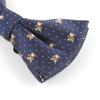 Men's Paisley Design Formal Pre-Tied Bowtie, Striped Pattern Jacquard Clip-On Bow Tie (Doll Navy) view 4