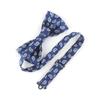 Men's Paisley Design Formal Pre-Tied Bowtie, Striped Pattern Jacquard Clip-On Bow Tie (Paisley Navy) view 3